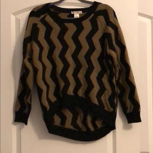 Black and Tan Chevron Sweater